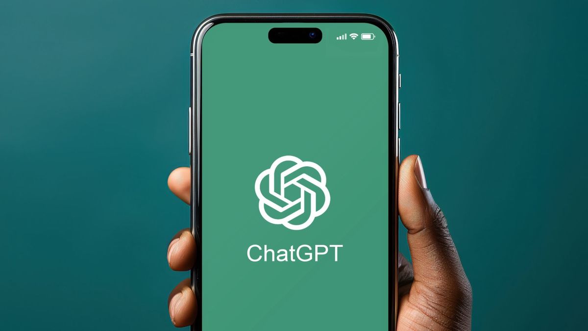 Smartphone with ChatGPT logo on the display