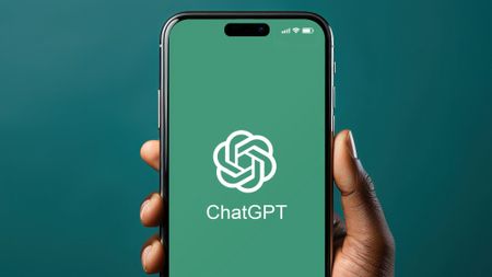 Smartphone with ChatGPT logo on the display