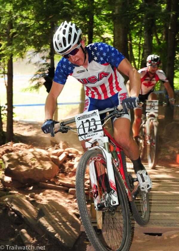 Casey Williams crossing one of the many bridges