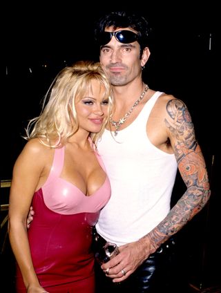 Pamela Anderson and Tommy Lee Hard Rock Hotel & Casino Las Vegas Grand Opening Party Hosted by Peter Morton