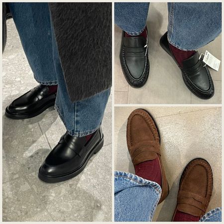 Collage of three pairs of loafers