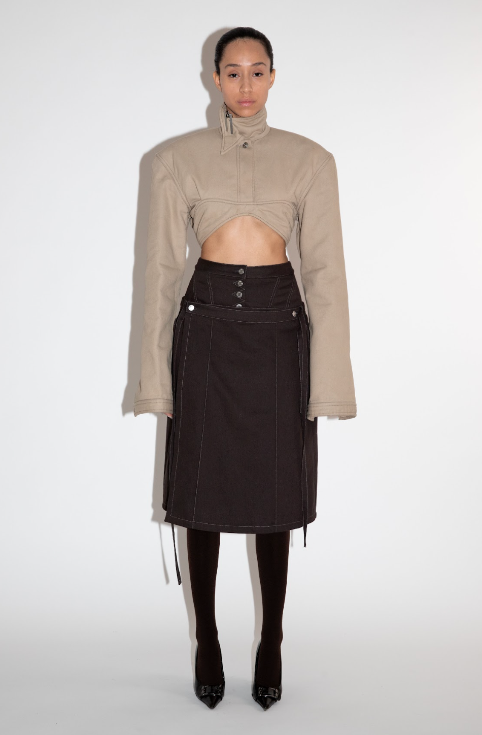 Corseted Pencil Skirt - 0