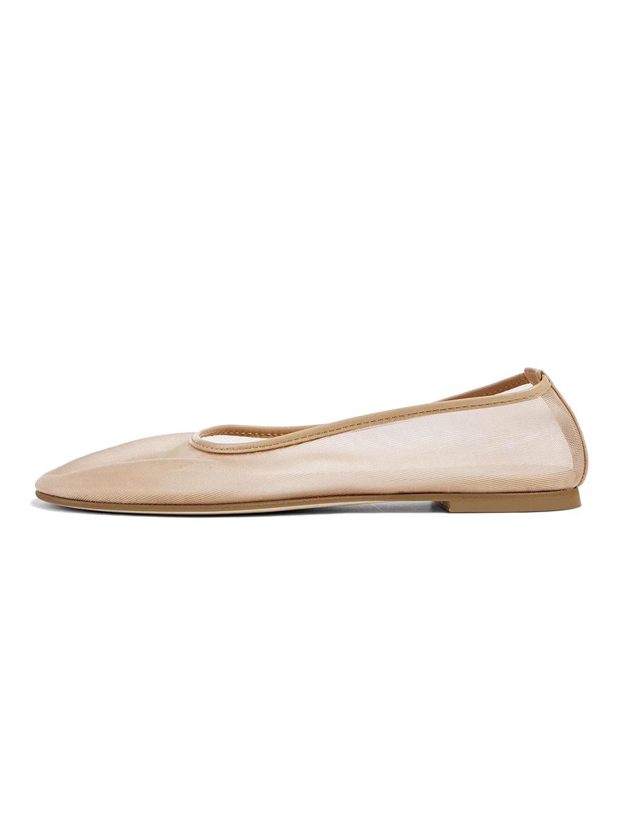 Dsevht, Dsevht Mesh Ballet Flats Shoes for Women Slip on Ballerina Shoes Round Toe Comfortable Casual Work Dress Flats Shoes Nude