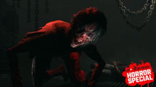 Dying Light: The Beast image showing a messed up zombie crawling towards the camera with the GR+ horror special badge