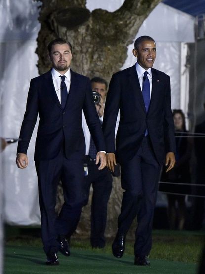 Leonardo DiCaprio With Barack Obama