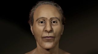 A facial reconstruction of Ramesses II