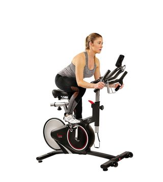 Woman on the Sunny Health & Fitness Indoor Bike
