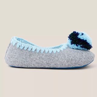 grey ballet pump style slipper