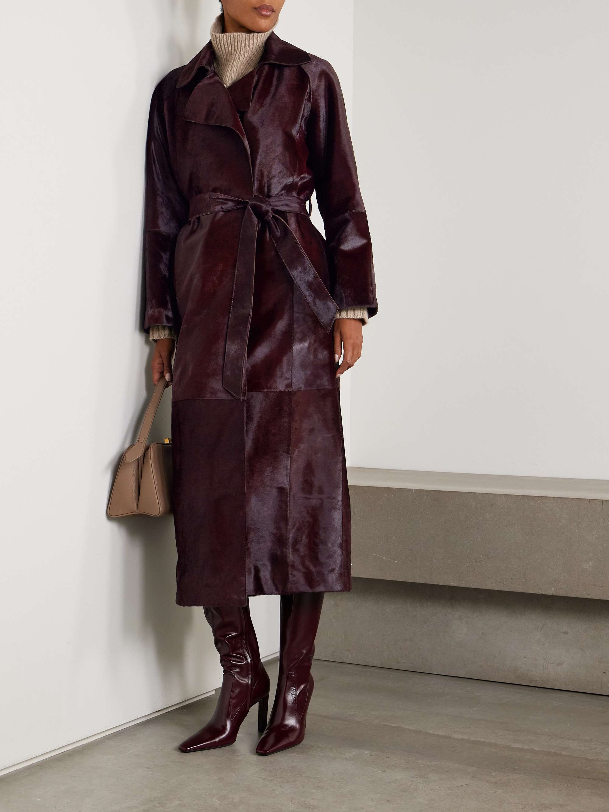 Althea Belted Cow Hair Trench Coat
