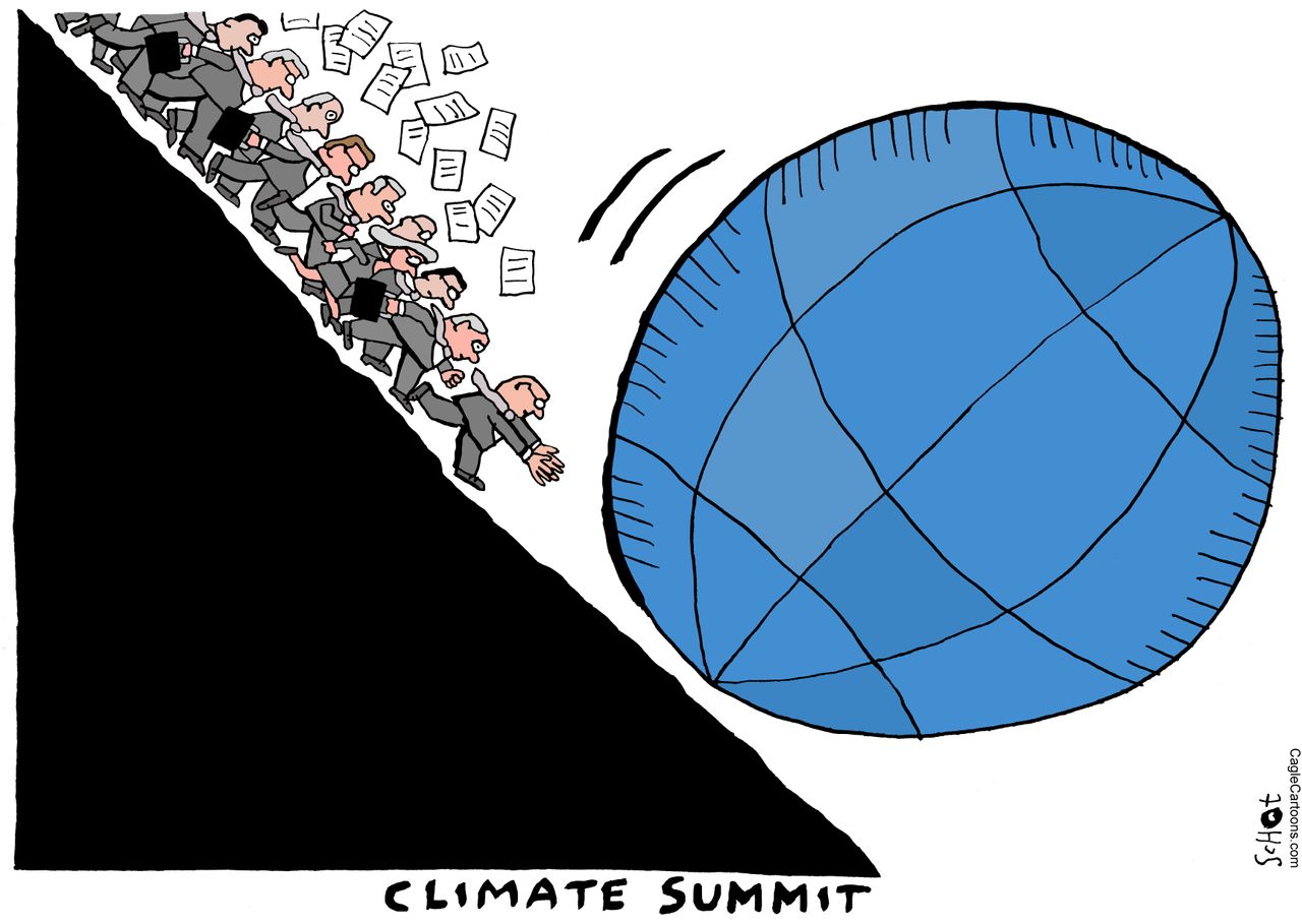 Political cartoon world climate summit global warming climate change