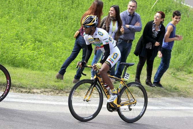 Tsabu Grmay (MTN-Qhubeka) in the breakaway