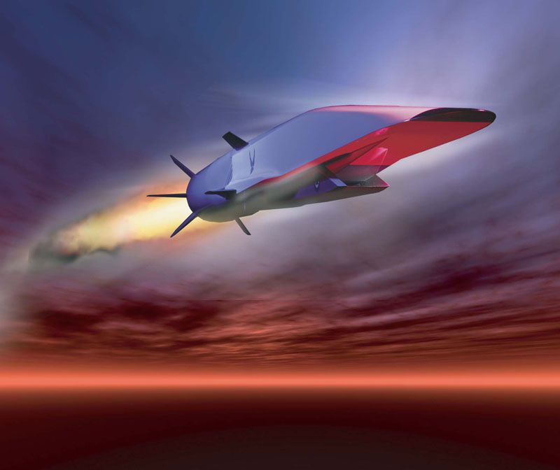 illustration of Air Force&#039;s hypersonic waverider called the X-51A.