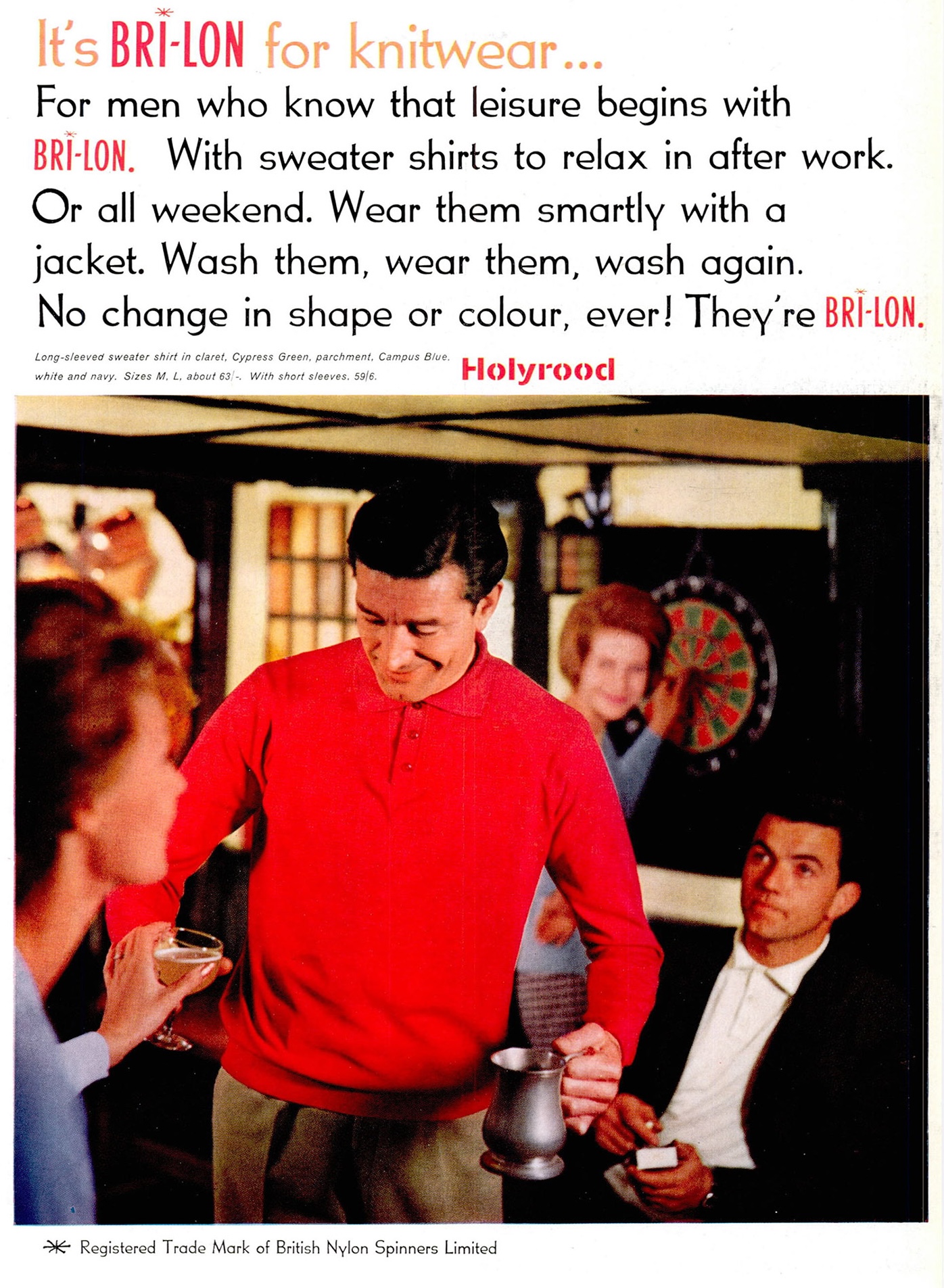 Brightly-coloured adverts for Bri-Lon