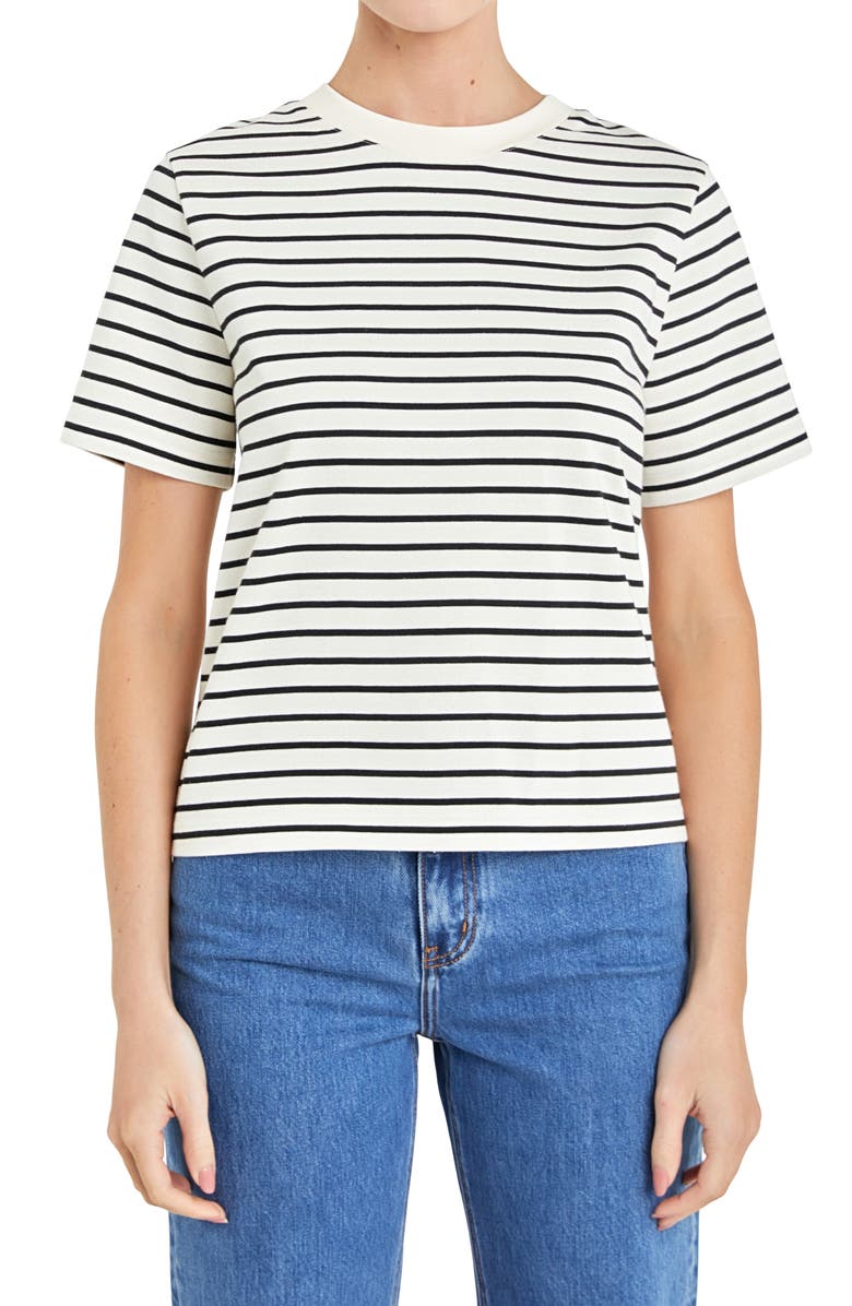 Striped Cotton Jersey Short Sleeve T-Shirt