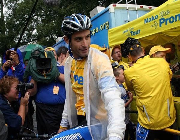 Armstrong's former teammate George Hincapie lent his star power to the rained-out D.C. finale of the 2005 Tour of Hope.