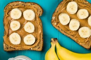 peanut butter with banana