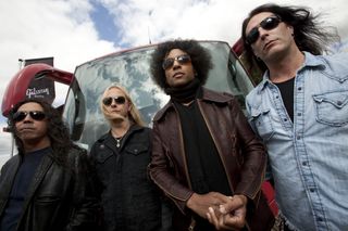 Black and blue, Alice In Chains backstage at Sonisphere Festival in 2009