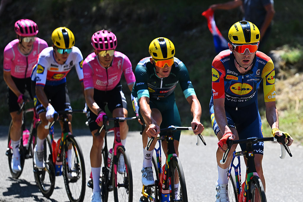 ALPE D&amp;amp;apos;HUEZ, FRANCE - JULY 24: Derek Gee-West of Canada and Team Lidl - Trek competes during the 113th Tour de France 2026, Stage 19