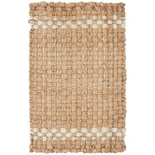 Beautiful Handwoven Jute Outdoor Doormat by Drew Barrymore, 18" X 30", White/natural