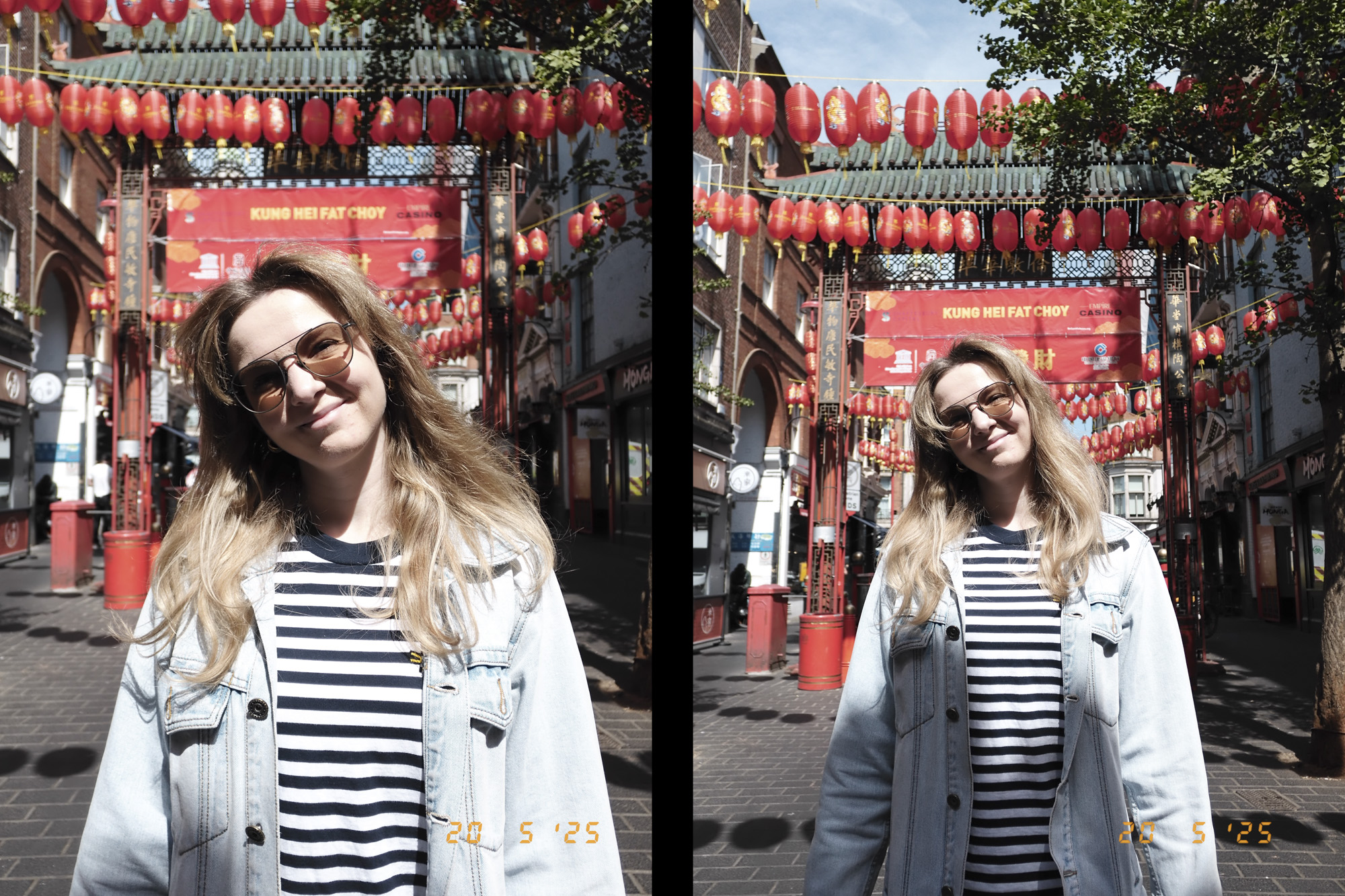 Female portrait in London's china town, street scene