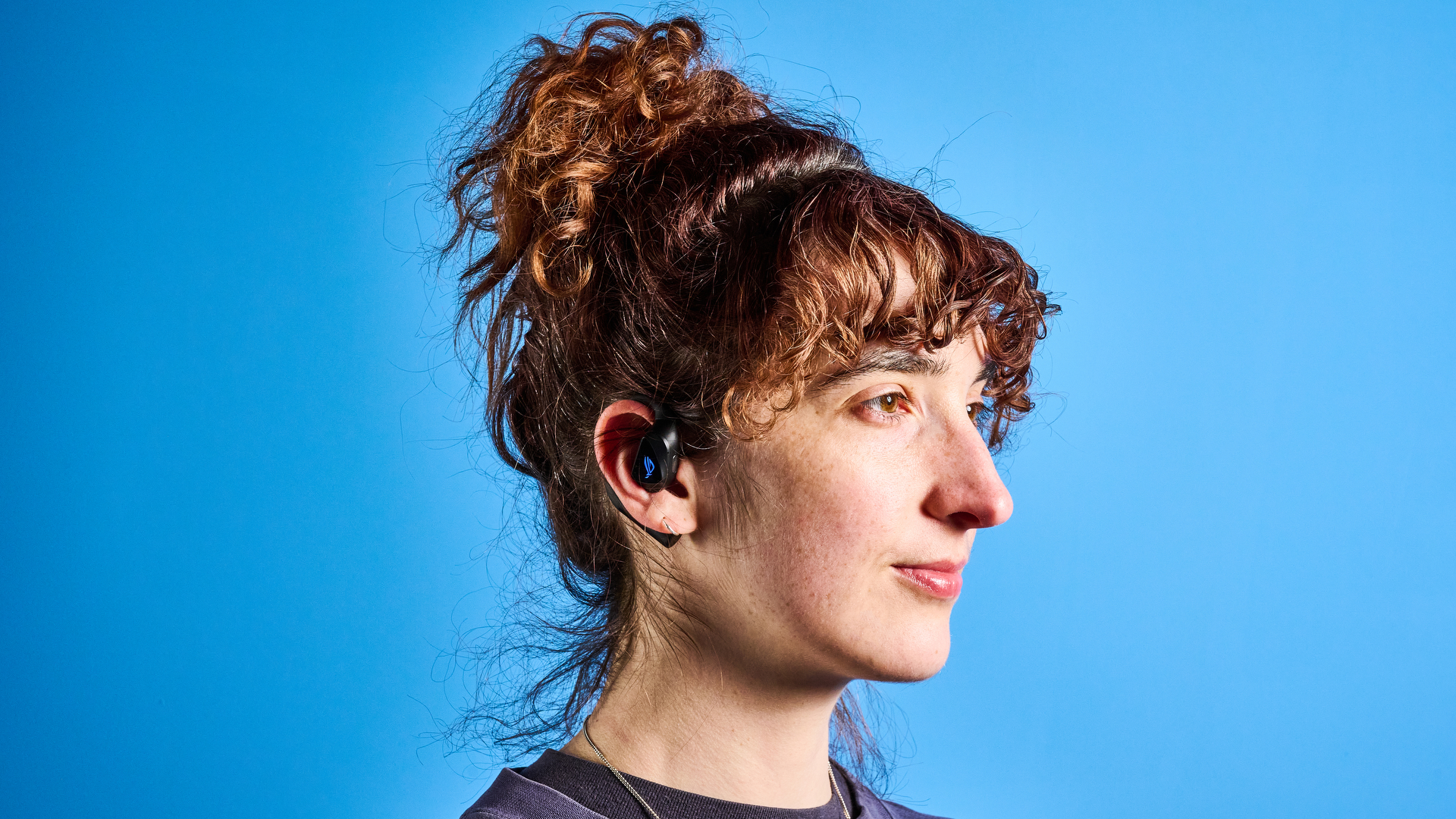 Black Asus ROG Cetra Open Wireless open earbuds for gaming