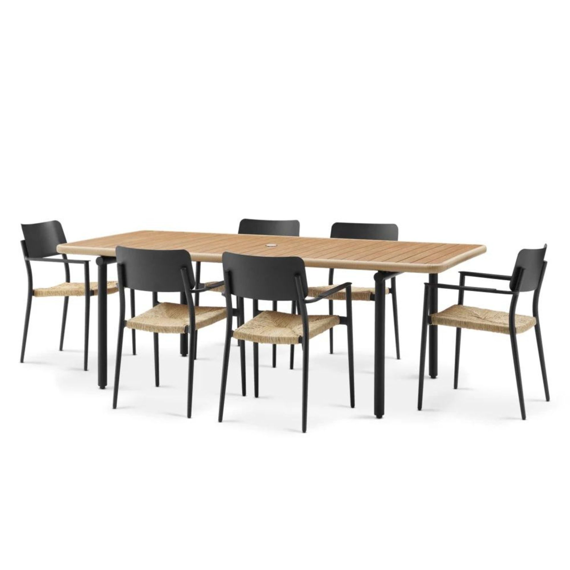 Sierra Dining Table Set against a white background.