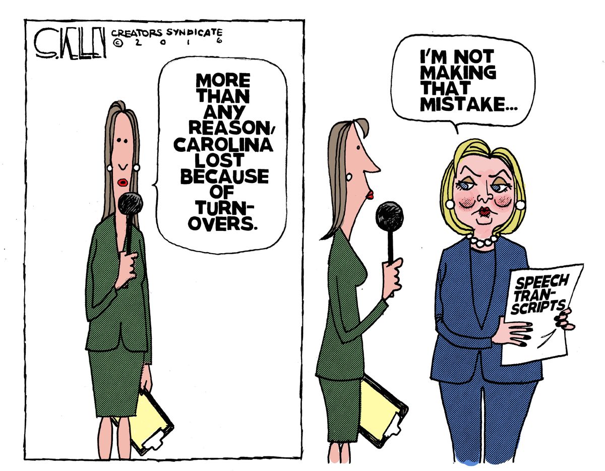 Political Cartoon U.S. Hillary Carolina | The Week