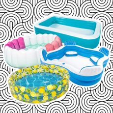 selection of inflatable pools for adults in the summer