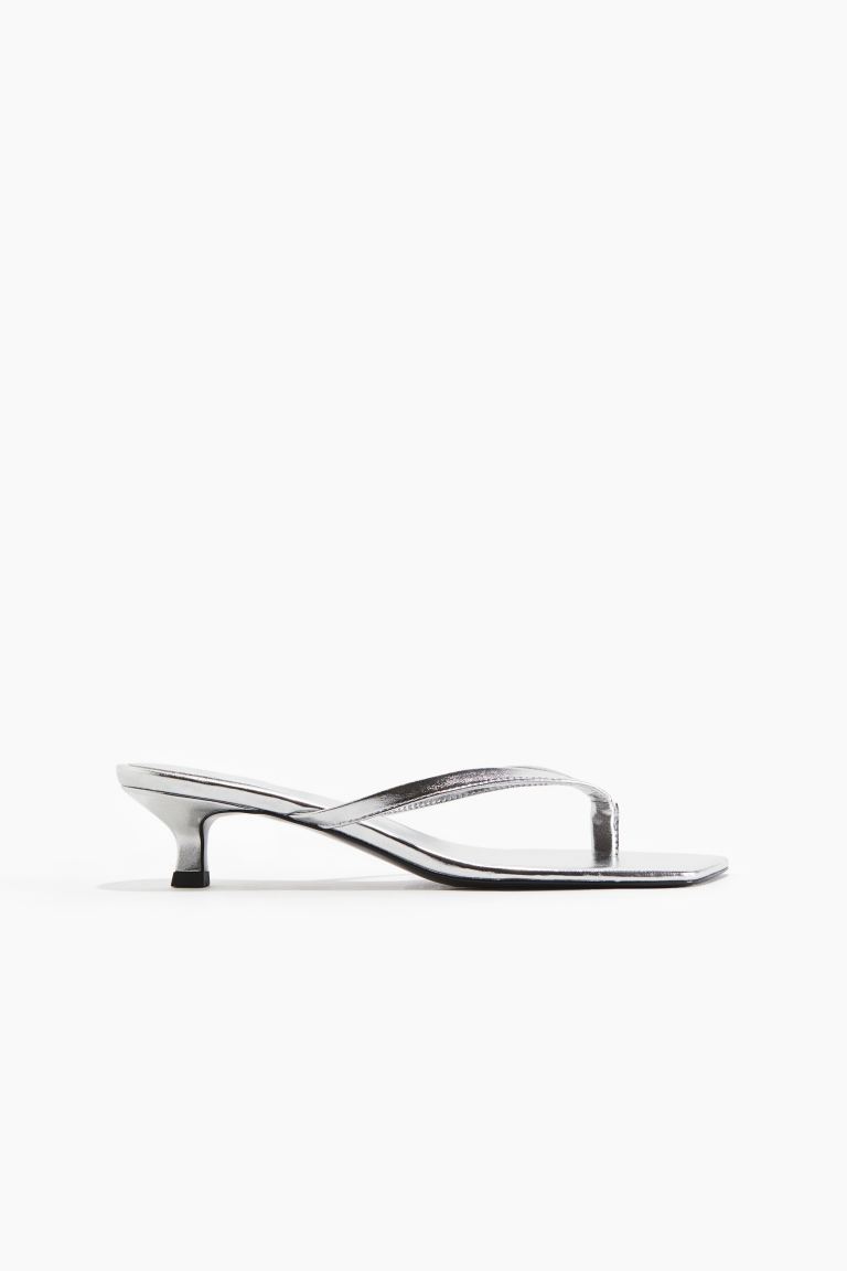 Kitten-Heeled Sandals