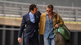 Javier Bardem and Brad Pitt shoulder to shoulder in F1: The Movie