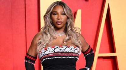 Serena Williams attends the 2024 Vanity Fair Oscar Party hosted by Radhika Jones at the Wallis Annenberg Center for the Performing Arts on March 10, 2024 in Beverly Hills, California. 
