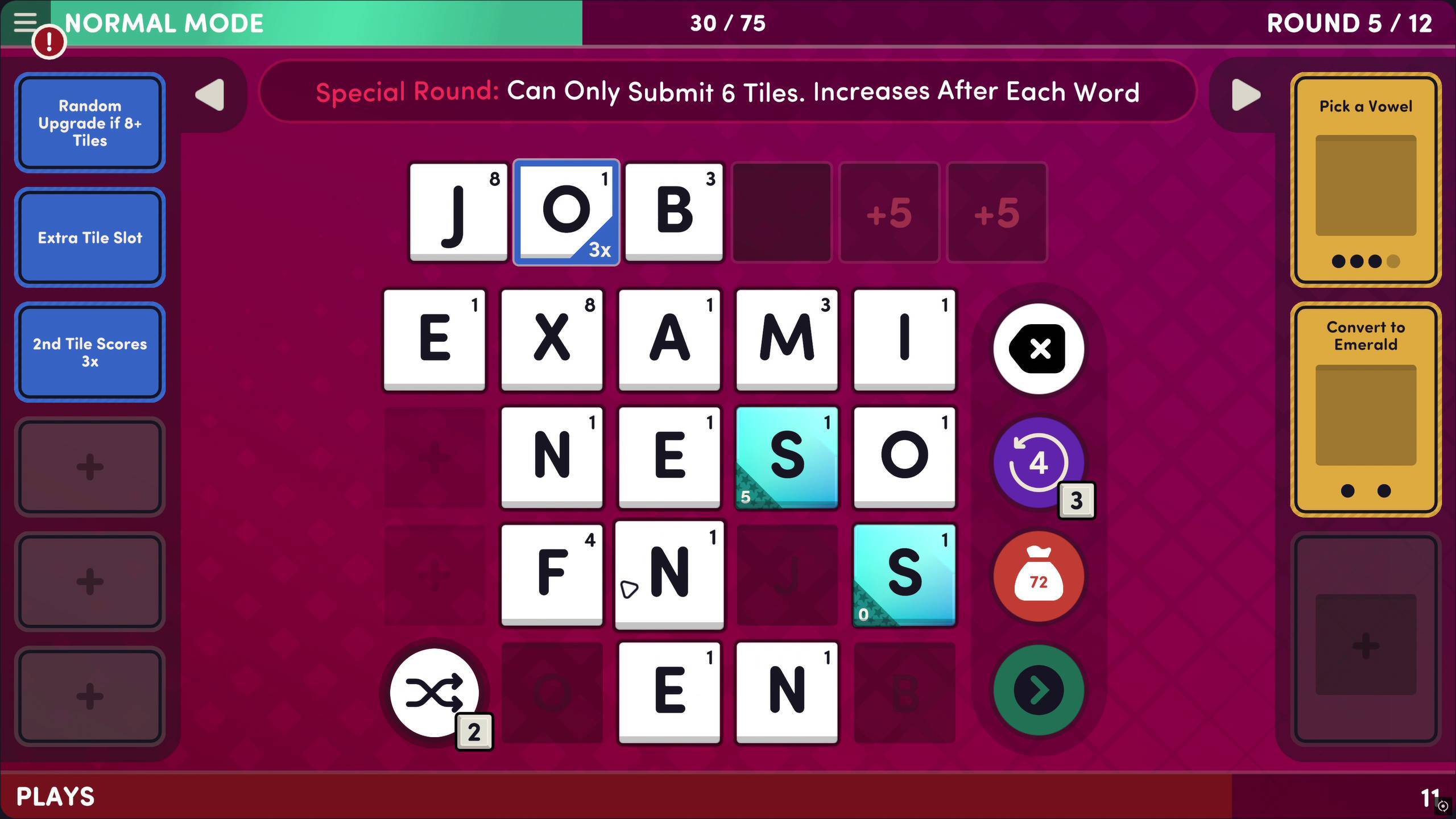 Word Play screenshots of a typical spelling match