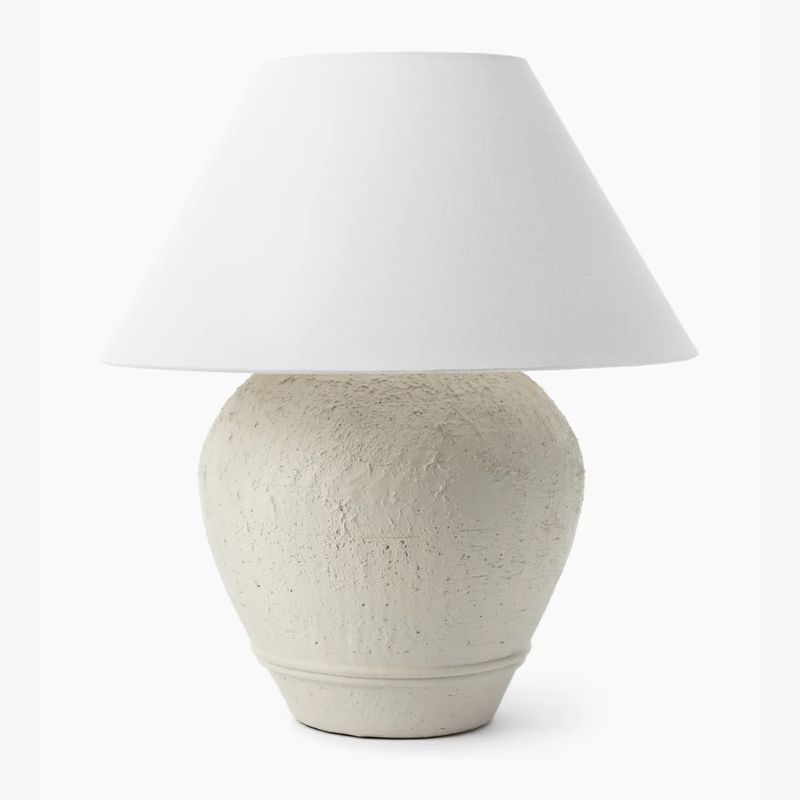 white table lamp