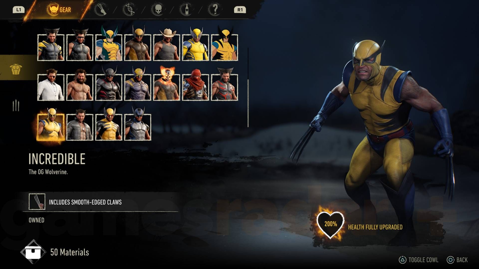 Marvel's Wolverine incredible suit