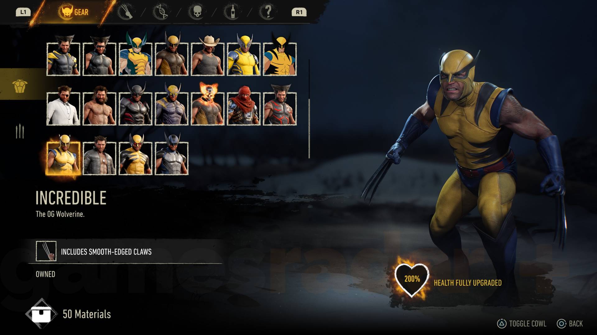 Marvel's Wolverine incredible suit