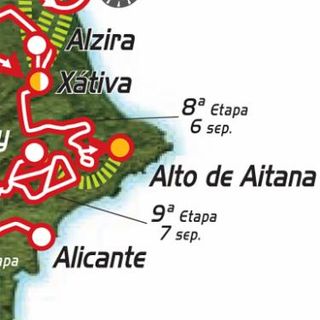 2009 Vuelta a España stage 8 map