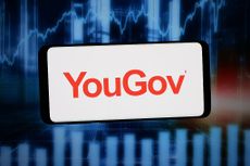 YouGov logo on aq phone screen