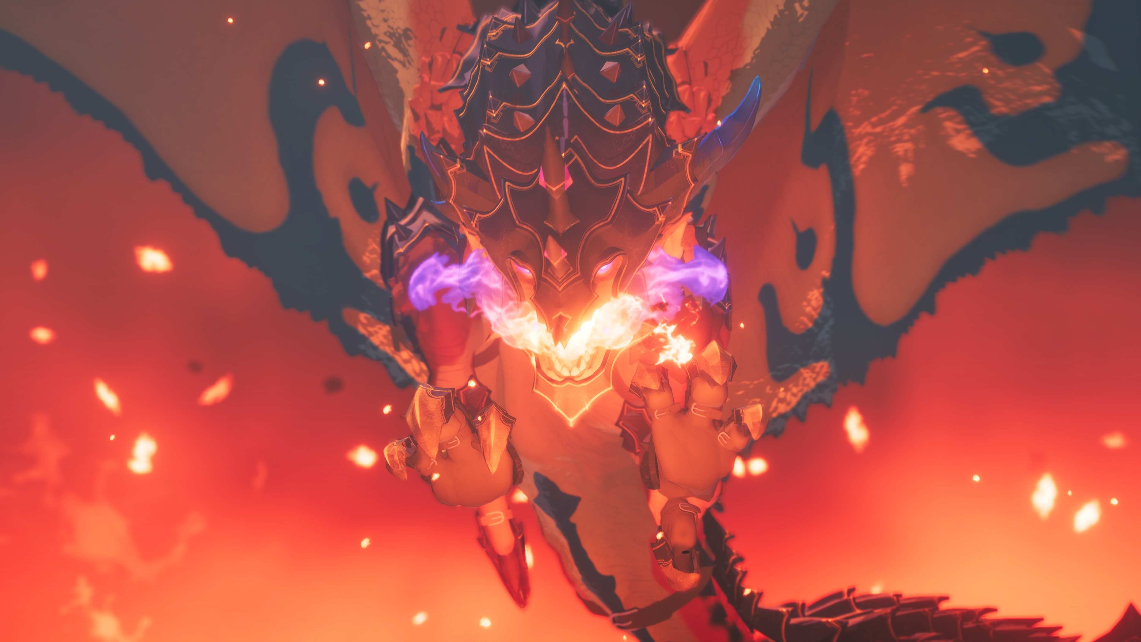 In-game cinematic of Ratha V in Monster Hunter Stories 3: Twisted Reflection.