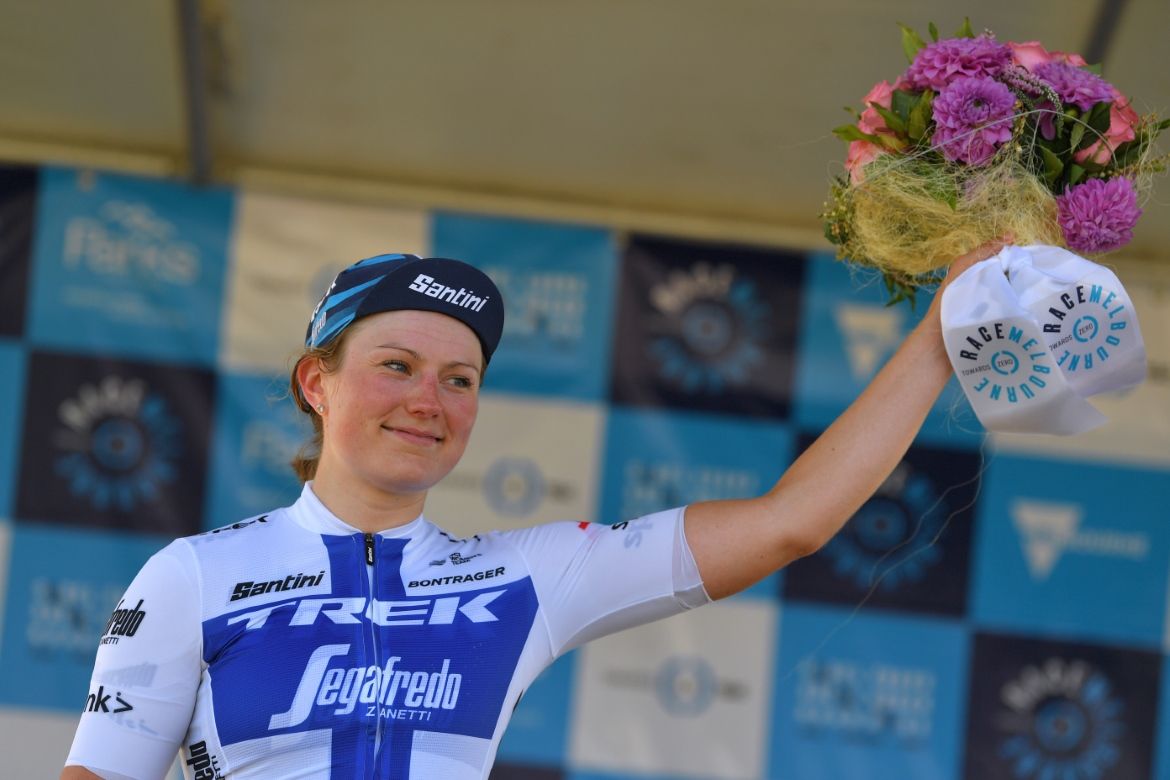 Lotte Lepisto on the podium