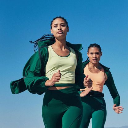 Some of the best Sweaty Betty products, modelled by two runners
