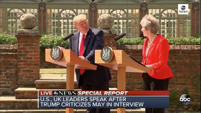 Trump and Theresa May Chequers.