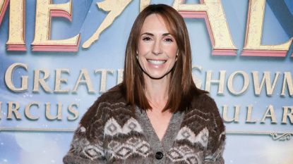 Alex Jones smiles as she attends the one-year anniversary of "COME ALIVE!" The Greatest Showman Circus Spectacular 