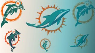 Miami Dolphins logo composite
