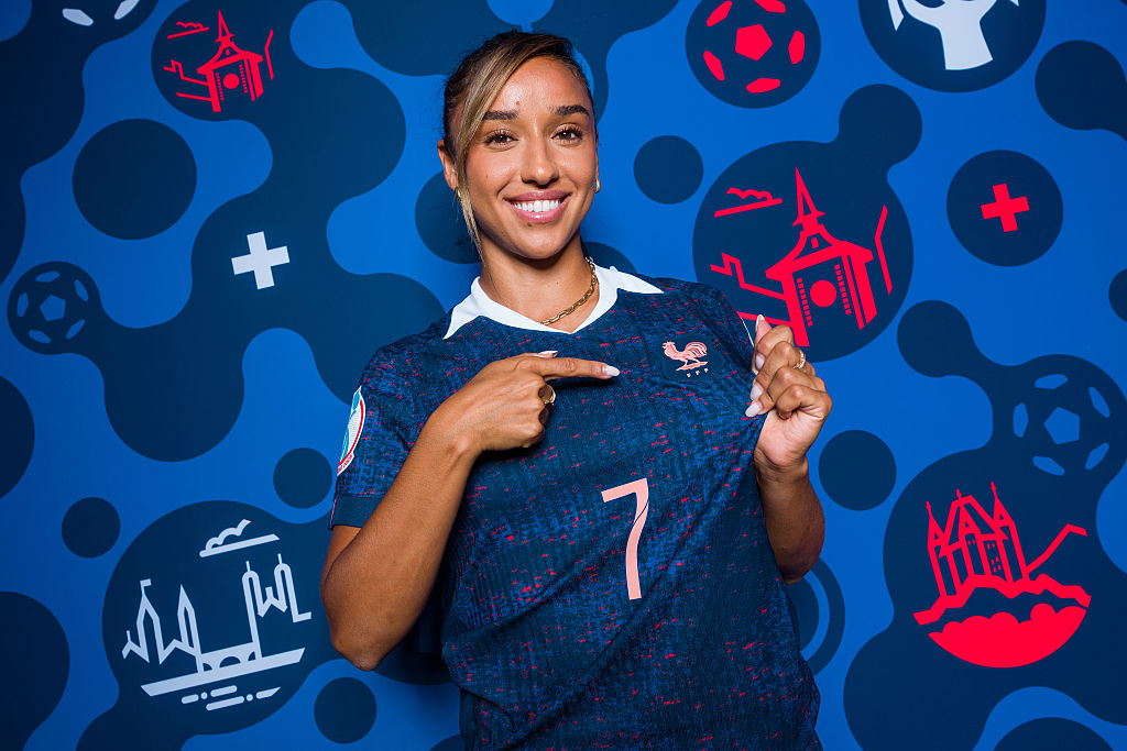 Sakina Karchaoui of France poses for a portrait during the Official UEFA Women's EURO 2025 Portrait Session on June 30, 2025 in Basel, Switzerland.