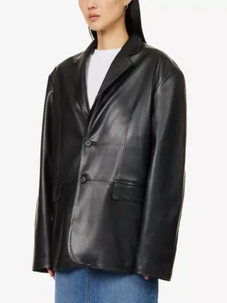 The Frankie Shop, Olympia oversized faux-leather jacket