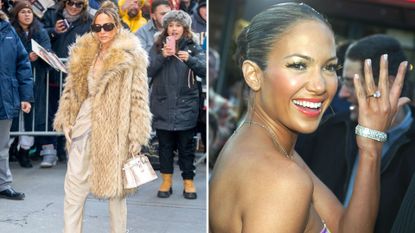 Two photos of Jennifer Lopez