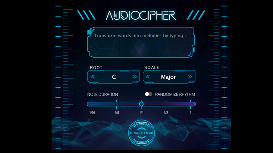 AudioCipher's word-to-MIDI melody generator is a neat way to beat creative block