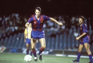 Johan Cruyff in action for Barcelona in 1977.