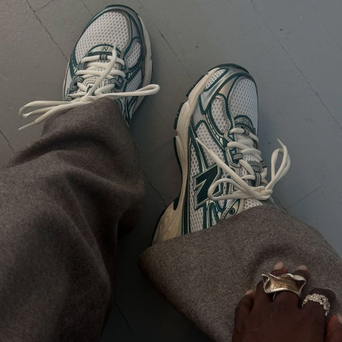 @daniellejinadu wears New Balance trainers