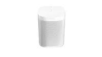 The sonos one in white on a white background